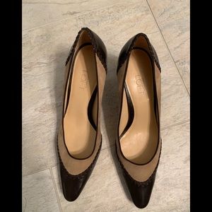 Ann Taylor Loft Suede And Leather Two Tone Shoes - image 1